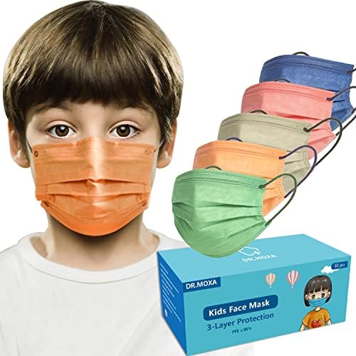 100pcs máscaras faciais descartáveis ​​negros adultos + 50 pcs máscara facial descartáveis ​​de crianças multicoloridas, máscaras