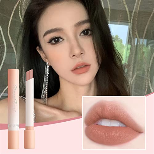 Lipstick Lip Gloss, duradouro para maquiagem feminina hidratante portátil hidratante de veludo portátil batom