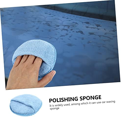 Esponjas de esponja de polimento e depilação de 5pcs para limpeza de microfibra azul esponja esponja esponja azul Aplicador de cera