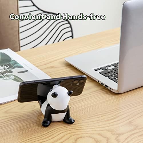 Telefone estelar panda kawaii Stand para mesa, compatível ajustável com smartphones e tablets, smartphone de panda fofa,