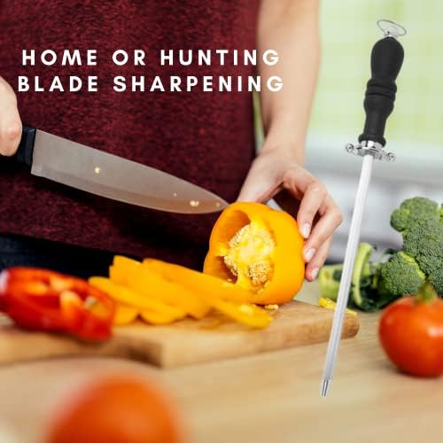 Haste de faca de cozinha de aço inoxidável - haste de aço de 12 polegadas de 12 polegadas