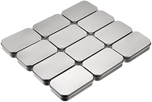 Mini Caixa de metal de metal prateado Caixa de latas de articulação vazia Mini Kit de armazenamento pequeno, organizador