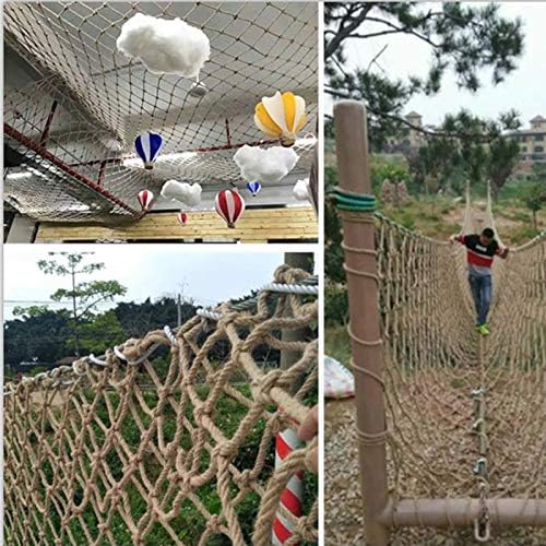 MAHFEI CRIANÇAS NETA DE SEGURANÇA DE CRIANÇAS, Varanda Railings de escada de proteção de protetor Rede de segurança Decoração de teto Decoração de cânhamo Rede de hemp Garden Cerca líquido Rede grossa de 12 mm de serviço pesado