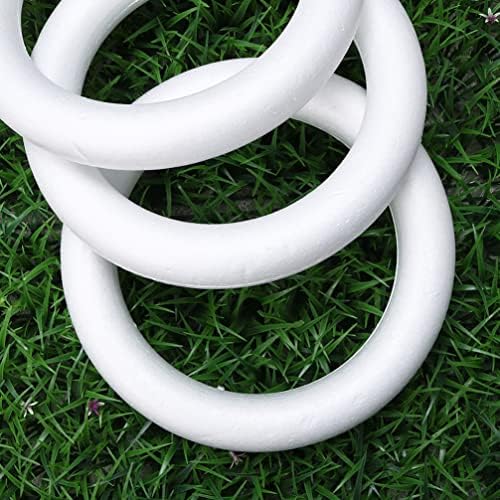 Cabilock DIY Ring redondo anel 4pcs Formulários de grinaldas de espuma para artesanato Ornamentos de espuma em forma de anel