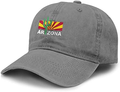 Unissex adulto vintage de beisebol ajustável tampa de jeans cactus Arizona bandeira novos chapéus de caminhoneiro lavados