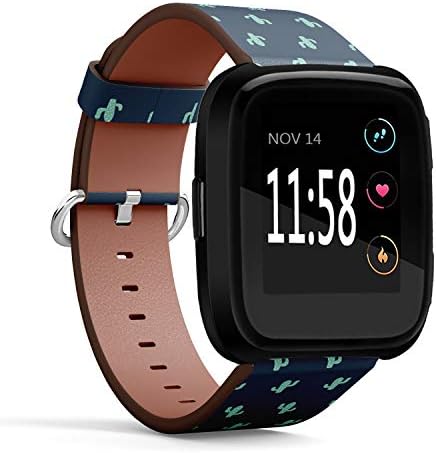 Compatível com Fitbit Versa/Versa 2/Versa Lite/Leather Watch Pulseira de pulseira de pulseira com pinos de liberação