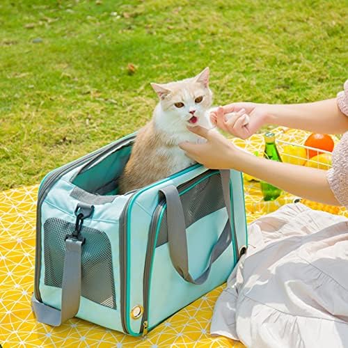 Mochila portátil de gato portátil de palha Backpack Bolsa de transportador de gato respirável carregando para gatos