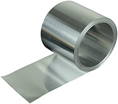 Placa de alumínio Goonsds Rolo de folha de metal para elevador, transporte, eletrônica, comprimento da aviação 2m, prata, 0,3 mmx100mmm