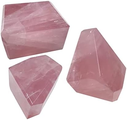 Recksi 100-150g Gesto de rosa natural de rosa grande decoração 1pc Facetado em pedra de cristal para decoração, cura