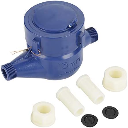 Medidor de fluxo de água fria 15mm Nylon de água fria seca para jardim e casa usando ou medindo aplicações com 6 acessórios