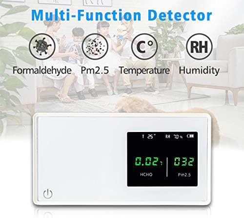 Monitor de qualidade do ar Wgwioo, sensor de qualidade do ar interno Co₂ Medidor de temperatura e umidade do detector,