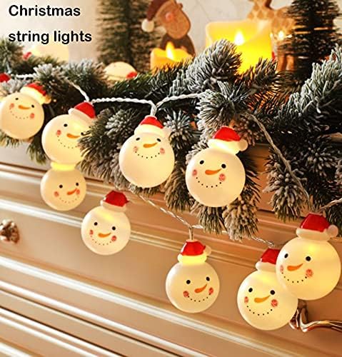 Yoo Christmas String Lights Battery Powered Christmas Decorativa 3,9 pés 8,2 pés 16,4ft Luzes de corda 10 peças 20 peças 40 peças luzes