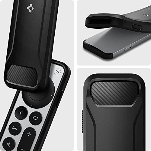 Armadura Spigen Rugged projetada para Apple TV 4K 2021/2022 Siri Remote Case Caso com tecnologia magnética à prova de choque e pulseira