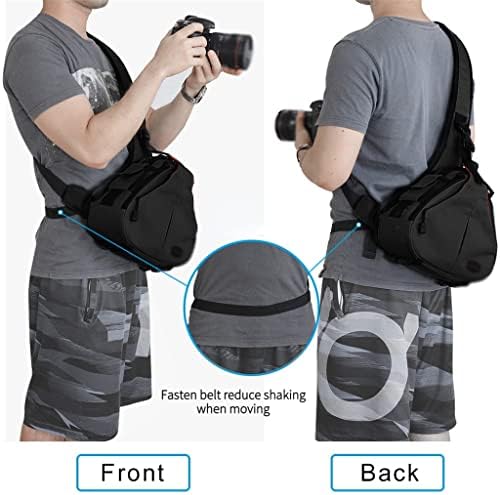 Bolsas de câmera de Yllwh DSLR Saco de ombro profissional com cobertura de chuva para lente SLR Tripé para homens viagens