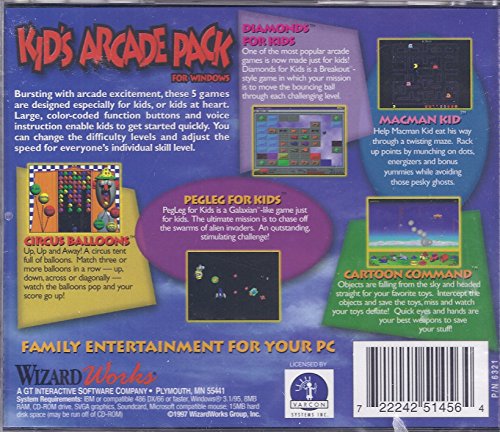 Pacote de arcade infantil - jogos clássicos para pc