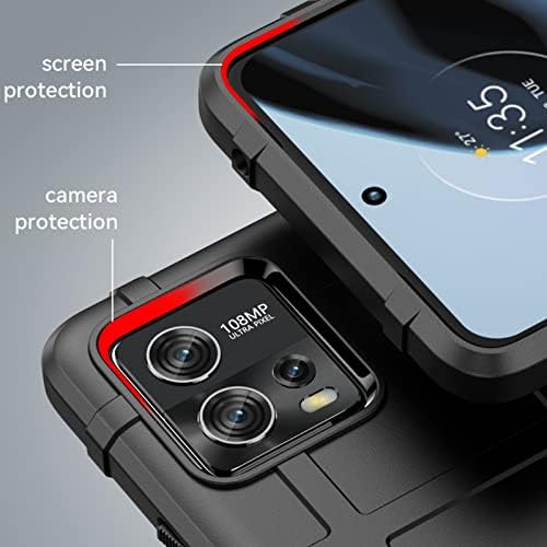 Sucnakp para Motorola G72 Caixa Moto G72 com 2* Protetor de tela Casos telefônicos de absorção de choque pesado impacto Tampa de