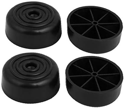 X-Dree 4pcs 54mmx21mm plástico redondo nivelamento de forma preto (4pcs 54mmx21mm plástico redondo fort cónica nivelación torta