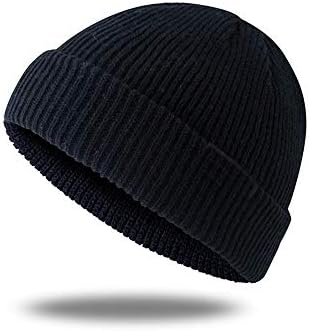 Clakllie Swag Style Feanie Hat Extracuty Diário de malha com tampa clássica de relógio de design com nervuras para homens Caps de