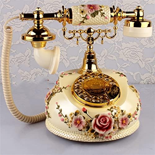 Zlxdp estilo europeu Retro Telefone Home Antique Telefone fixo Decoração caseira Ornamentos
