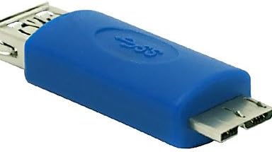 USB 3.0 Tipo A feminino para micro USB 3.0 Tipo B Adaptador de conversor de conector masculino azul