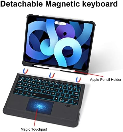 Dolpking Backlight Ipad Teclado do teclado para iPad 11 2021/2020/2018, Touch iPad Air 5 10,9 Caixa de teclado do teclado para