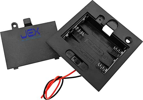 Jex Electronics três/3x AAA Painel DIY Montagem da bateria Caixa de caixa de bateria 3.6V/4.5V com interruptor de energia,