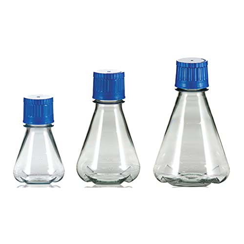 Wheaton Science Products WPFBC2000S Policarbonato Shake Flask, 2000 ml perplexo, estéril com Duocap ventilado patenteado