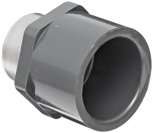 Spears 835-SR SRIED PVC Pipe Anot, adaptador, Anexo 80, cinza, soquete de 1/2 x fêmea NPT reforçada em aço inoxidável