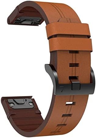 Ganyuu Leather Quickfit Watch Band Strap for Garmin Fenix ​​7x 6x 5x 3 3hr pulseira de pulseira para Garmin Fenix ​​7