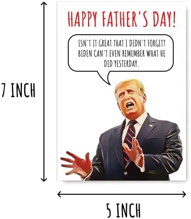 Feliz Dia dos Pais - Donald Trump Card - Cartão engraçado do dia dos pais para o pai - Humor político Cartão do dia dos