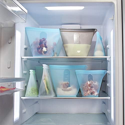 Keamora de silicone alimento bolsa de armazenamento reutilizável e recipientes -2 conjunto de pratos para lanche
