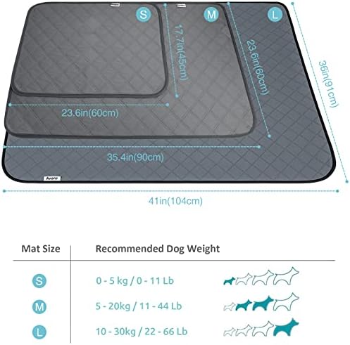 2 pacote de pacote AVONT lavável Puppy Pee Pad, altamente absorvente para treinar para cães para gatinhos com fundo