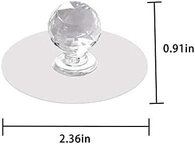 16 PCS Gaveta de gabinete Pull Knobs - Auto adesivo Clear Crystal em forma de cristal Pulls Maçanetas para guarda -roupa Cleador