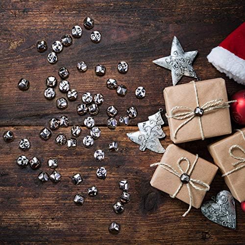 Zanmai 400 peças jingle sinos, sinos artesanais de 1/2 polegada, a granel, sinos de natal para artesanato diy sinos para grinalda, férias de decoração de Natal