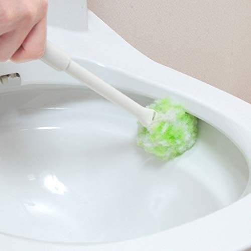 Escova de vaso sanitário pincel e suporte, escova de limpeza para banheiro, design ergonômico, potência de limpeza bonita e durável e durável da escova de tigela de cabeça esférica da escova