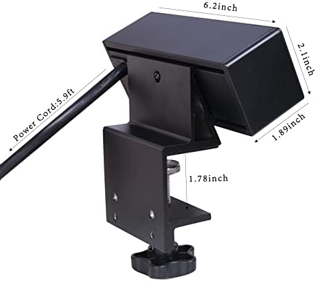 Frassie Desk Clamp Power Strip Desktop Edge Mount Sontas com portas de carregamento USB Tipo A e Tipo C 2 CA, plugues de energia removíveis com cabo de alimentação de 6 pés para o escritório em casa