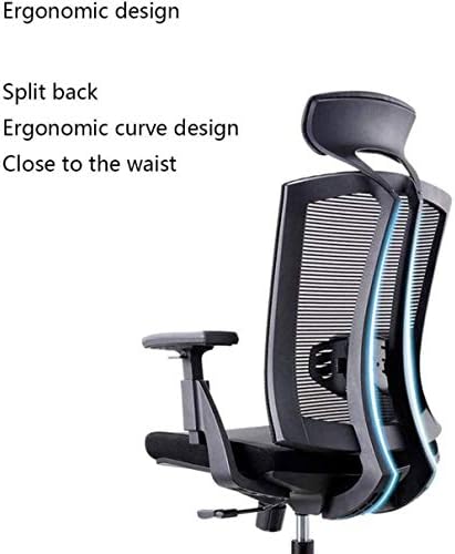 Cadeira de escritório YGQBGY, cadeira de computador de malha respirável com suporte lombar ajustável ergonômico, cadeira de mesa giratória