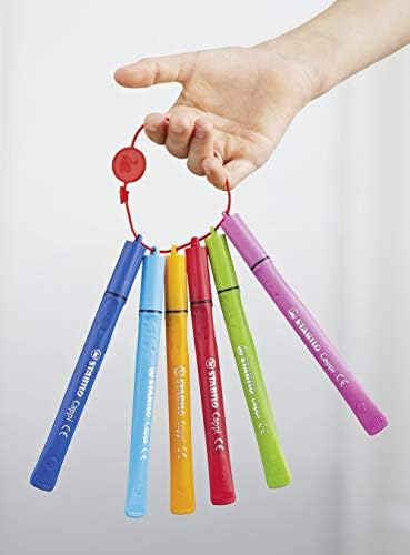 Pen de ponta de feltro Stabilo Cappi - carteira de 12 cores variadas