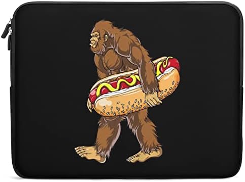 Bigfoot carregando laptop capa de capa de cachorro quente