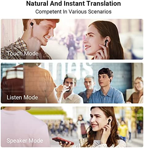 Timekettle M3 Language Translator Earbuds, dispositivo de tradutor bidirecional com aplicativo para 40 idiomas e 93 sotaques on-line, tradutor offline para explorar a vida de expatriados livremente, compatível com iOS e Android
