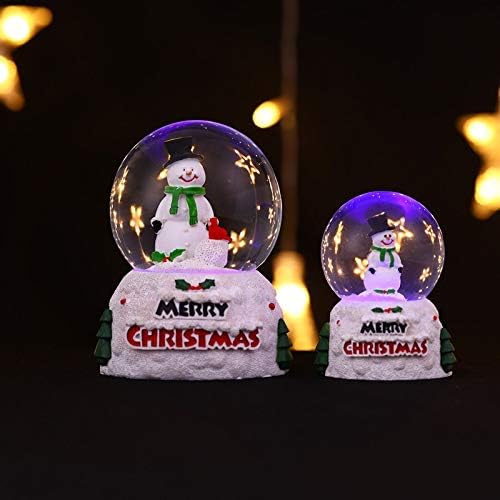 XJJZS Christmas Light Ball Crystal Ball Papai Noel Table Ball Glass com Presente de Véspera de Natal para Crianças Decoração