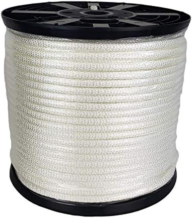 Corda de nylon de knotrite de 3/8 de polegada - bobina de 500 pés | de nylon - trança sólida - tingeable - grau industrial - alta resistência à UV e abrasão