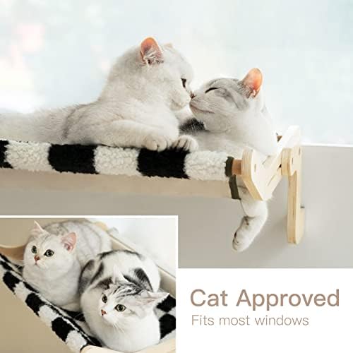 Cat Window Polhe para gatos internos robustos de luxo de gato de gato prateleiras de cama sem perfuração sem sucção, economizando espaço prateleira de gato durável durável