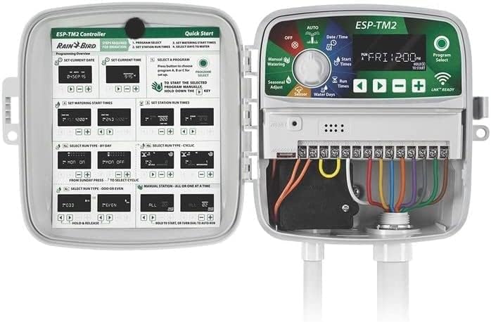 Rain-Bird-Bird Espm2 Irrigação externa de irrigação externa Caixa de temporizador do controlador de zona e link lnk wifi