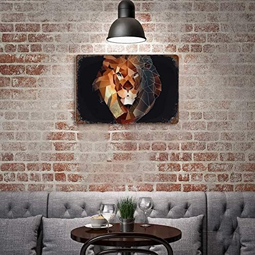 Abstrato leão head metal metal retrô imagens penduradas imagens de impressão placa de placa de ferro arte de arte decorativa
