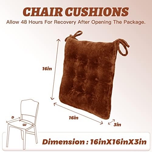 Conjunto de focuprodu de almofadas/cadeiras de cadeira de 4 da embalagem, almofadas de assento interno macias/confortáveis