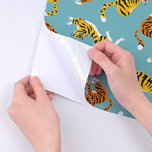 Adesivos de tigres coloridos adesivos engraçados adesivos de artesanato à prova d'água adesivos removíveis para laptop, scrapbooks, planejadores, presentes, mala 8,3 x 11,7 polegadas