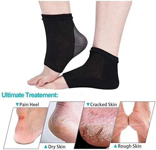 Nianxinn hidratante meias de salto de gel para pele seca de pés ásperos, noite de calcanhar de dedão da noite de dedo do pé, separador do dedo do pé