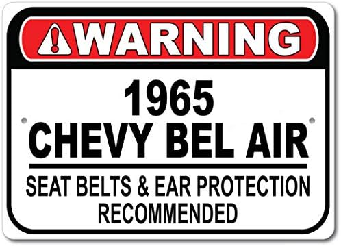 1965 65 Chevy Bel Belra do Seatamento de Air Recomendou placar rápido, sinal de garagem de metal, decoração de parede,