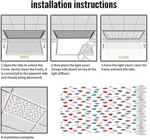 Tampas de luz fluorescentes para a sala de aula de escritório-Cristmas-fluorescentes capas de luz para o escritório
